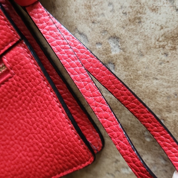 Kate Spade Red Pebbled Leather Wristlet - Picture 11 of 13
